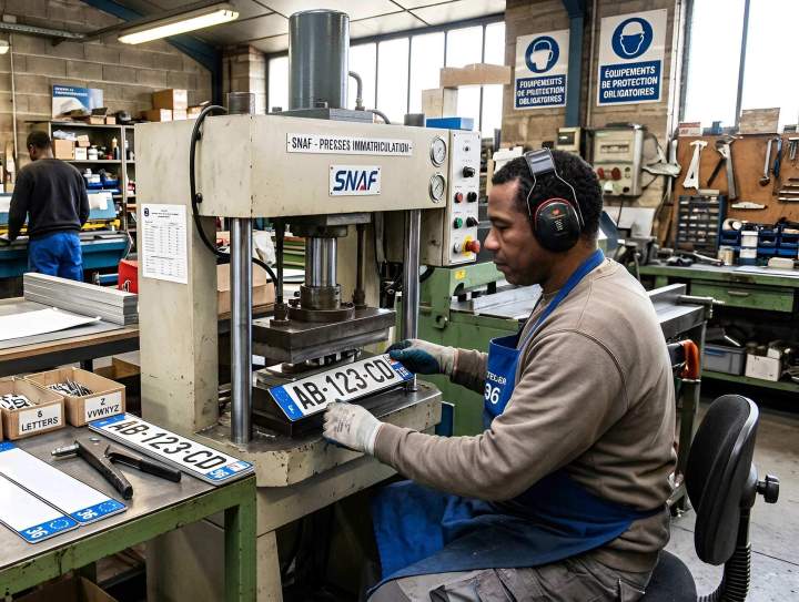 Fabrication plaque d'immatriculation Sainte-Anne